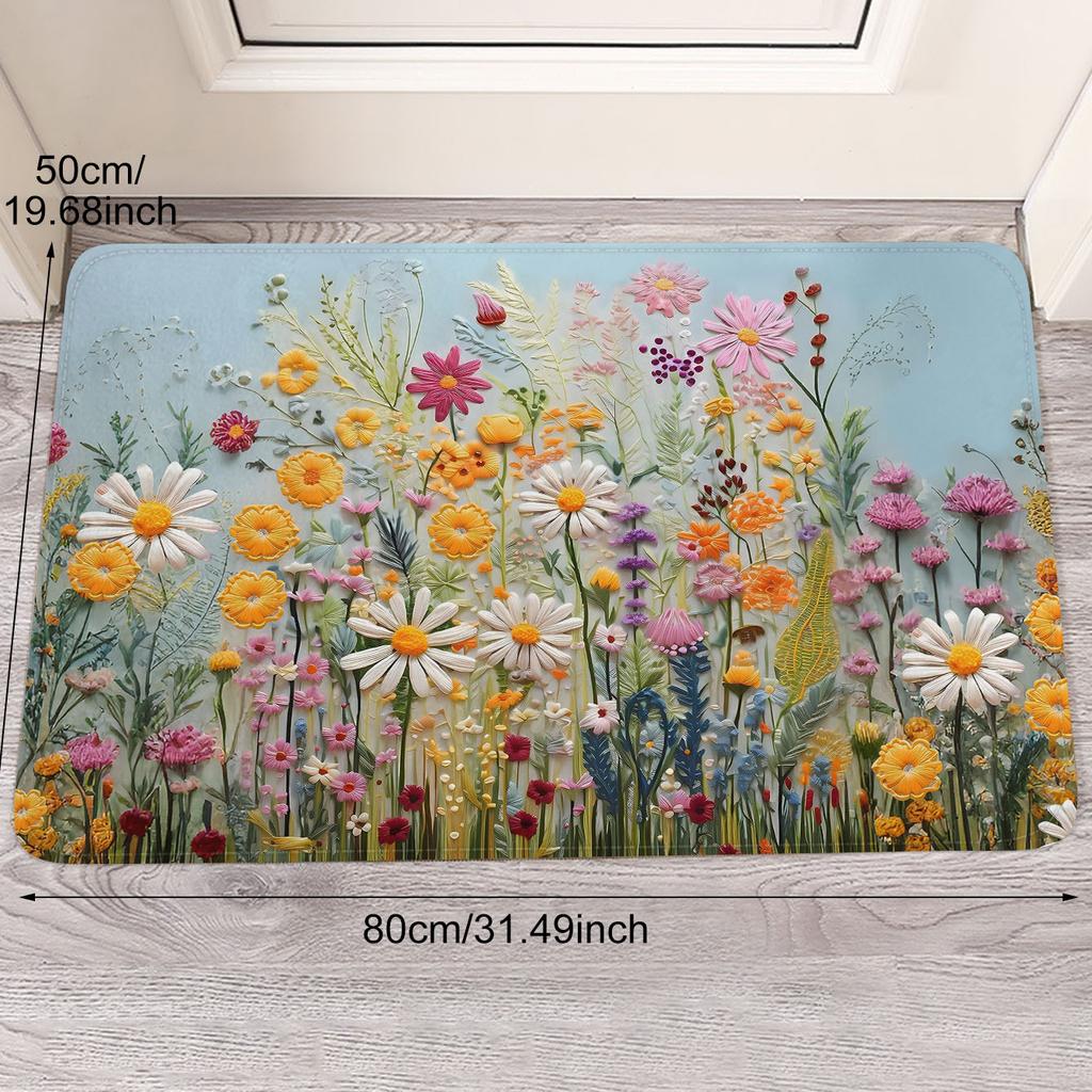 Romantic Spring Beautiful Flower Carpet Warm Doormat Rug For Bedroom Carpet For Living Room Welcome Mat Outdoor Carpet