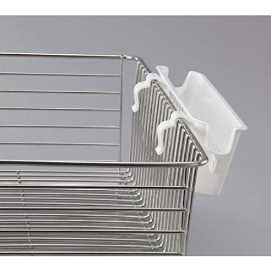 Dish Drainer for 2 Hooks White Knives, Included,