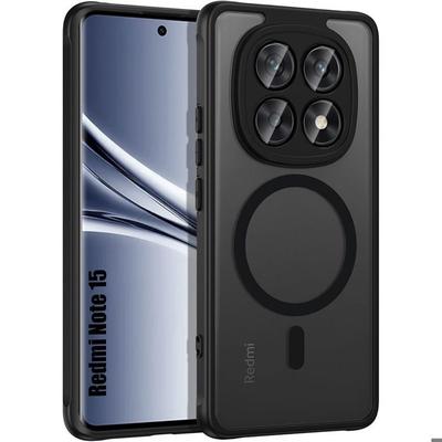 Case for Xiaomi Redmi Note 15 5G/4G - with Magnetic Ring and Integrated Camera Glass - Black