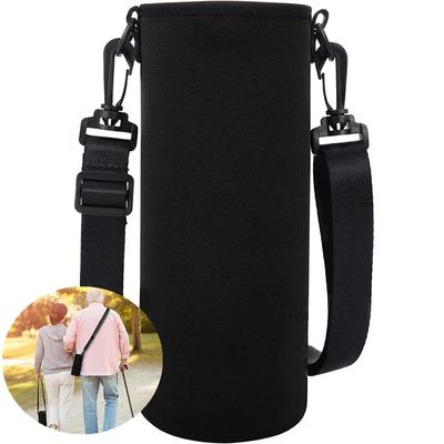 Přenosná láhev na vodu izolovaná neoprenová taška s držákem taška 420/550/750/1000/1500 ml přes rameno s nastavitelným popruhem