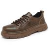 Leather men's shoes. men's casual business leather shoes men fashion lace-up derby shoe mens light comfortable outdoor driving