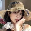 Flower Straw Hat Women'S Summer Hollow Sunshade Sunscreen Woven Bucket Hat French Seaside Beach Vacation Hat