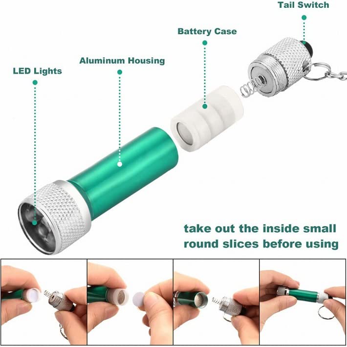 LTG LED Light Set of 5 Handy Light Keychain 7987626