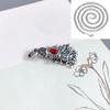 925 Sterling Silver Red Agate Goldfish Koi Necklace Pendant for Men & Women – Retro Style, Year-After-Year Abundance