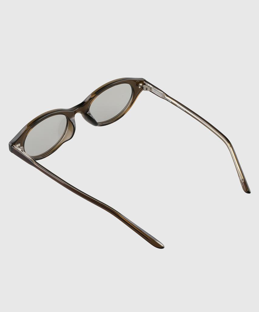 Tuditeo Sho Tinted Lightweight Horn-Rimmed Unique Sunglasses Nylon Tinted Lenses C3 Khaki Black Tint