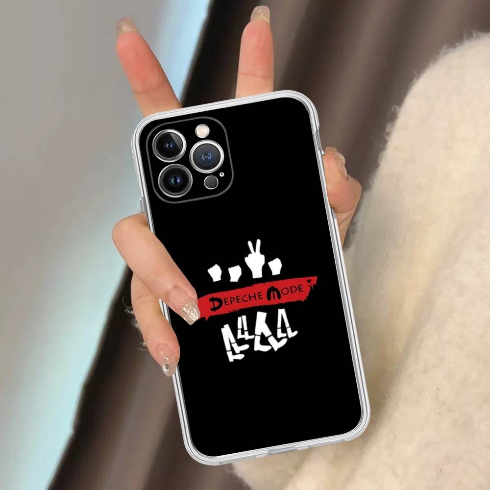 Custodia morbida trasparente per telefono con logo della band rock Depeche Mode Per iPhone 15 12 14 16 17 13 Plus 11 Pro Max 13 Pro