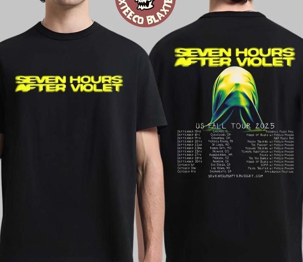 Seven Hours After Violet US Fall Tour 2025 Schedule Tour Dates Two Sided T-Shirt Unisex T-Shirt XXXL