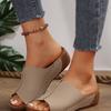 Neue ausländische Handels-Keilabsatz-Hausschuhe Damen Dicke Sohle Damen Sandalen Lässig und leicht Große Größe Damenhausschuhe