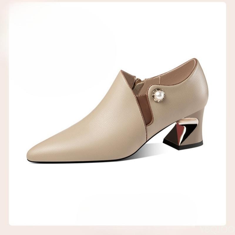 Fashion Autumn  Winter New Collectionomen Fashion Sweet Light Weight Comfort Square High Heel Boots Lady Casual Spring Autumn Boot
