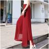 Elegant Fashion Harajuku Slim Fit Female Clothes Loose Casual All Match Chiffon Wide Leg Pants High Waist Split Skirt Pants