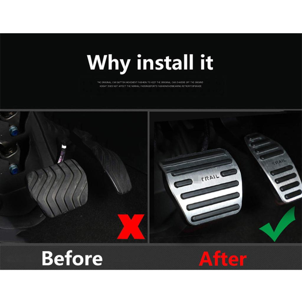 Aluminum Car Pedal Foot Pad Fuel Accelerator Brake Crust Pedal Cover for Nissan X-Trail X Trail T32 2014-2019