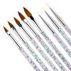 8Pcs/Set Nail Art Liner Painting Brush Crystal Acrylic UV Gel Brush Stripe Flower Painting Carving Drawing Pen Manicure Tools
