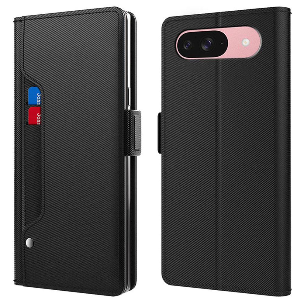 For Google Pixel 10 Case Stand PU Leather Phone Cover Card Holder Mirror