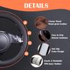 CAR PASS Wood Grain Microfiber Leather Steering Wheel Cover, Universal Fit For 14 1/2-15 Inch Black Steering Wheel, Anti-Skip Ve Design,Cars,