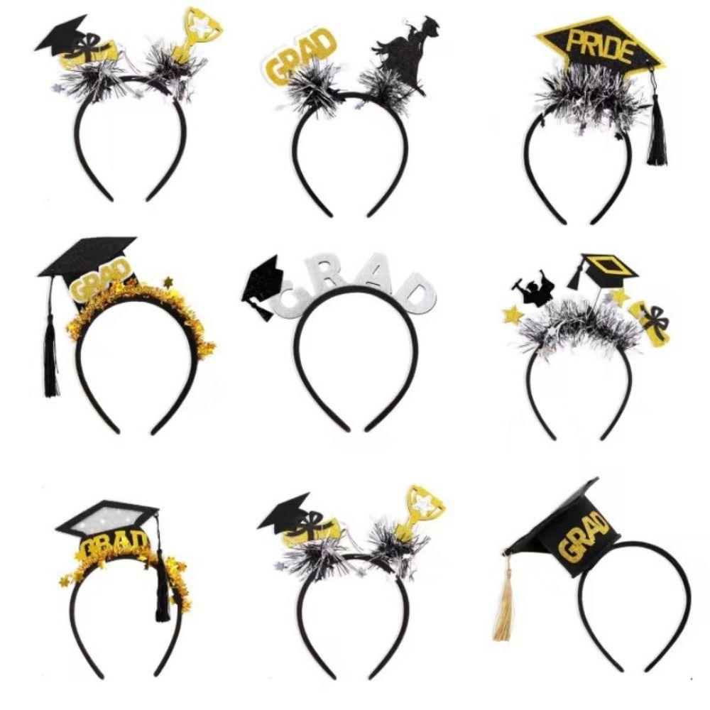 

Felt Graduation Season Headband Letter Star Celebration Hair Band Fahion Headwear for Kids Adult Style 1