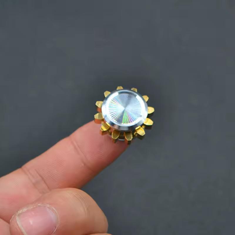 Diy Metal Fidget Spinner Model Spinning Top Toys Brass Magic Cube Gear Fighting Rotating Birthday Decoration Decompression Toy