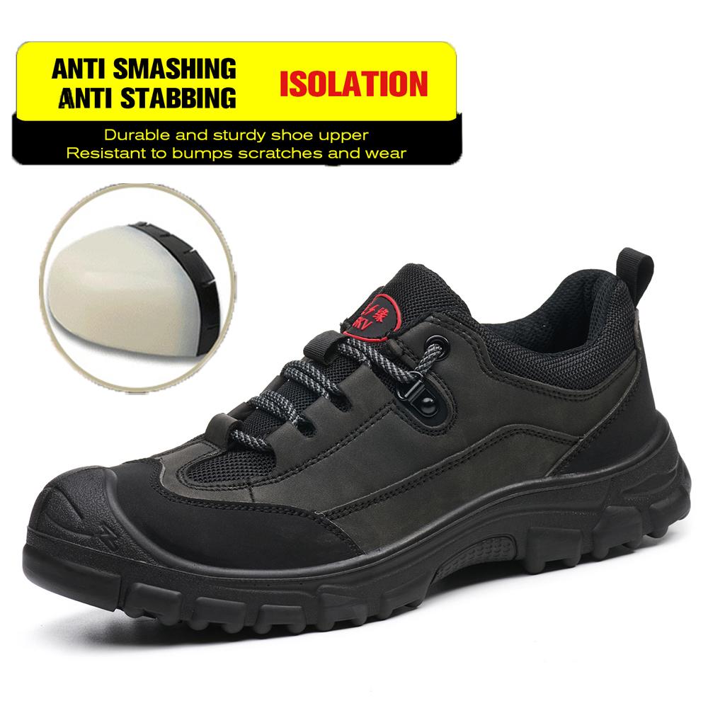 

Work Safety Shoes For Men Anti-smash Anti puncture safety boot for engineers Work Boots Steel toe shoes wear resistant Work Shoe 36