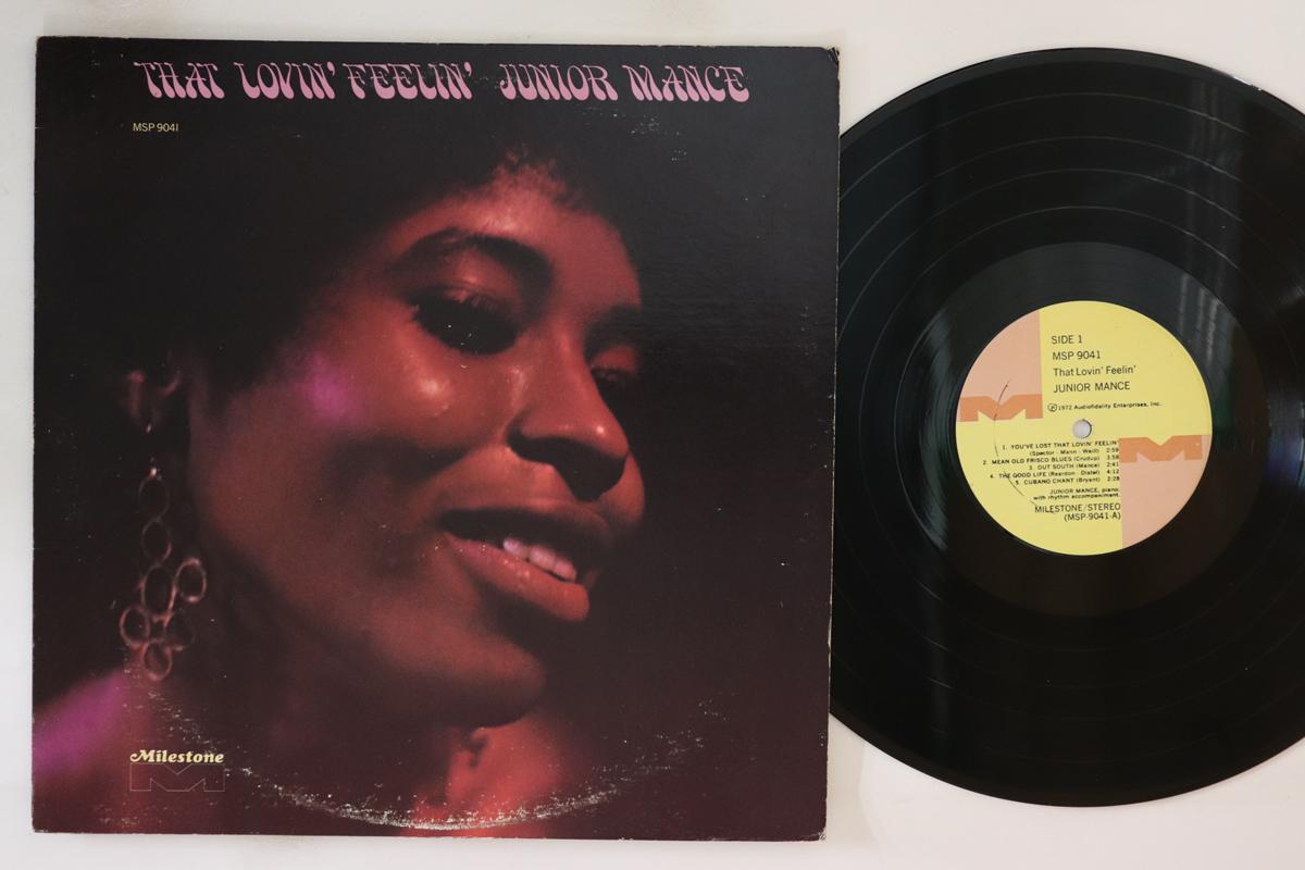 

LP Record JUNIOR MANCE - That Lovin Feelin MSP9041 MILESTONE 1972 US Jazz Used