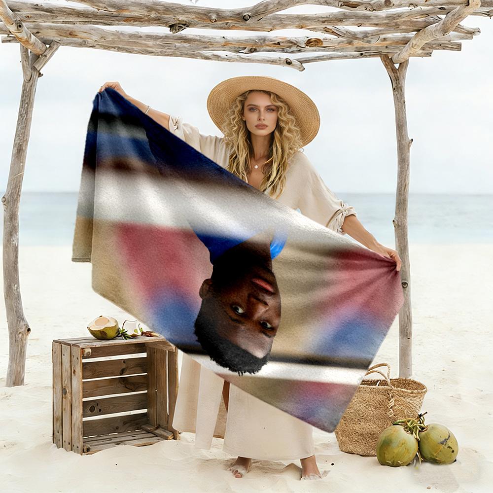Football Player Celebration Gesture Beach Towel High Absorbency & Quick-Dry Comfortable Lightweight