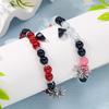2P Halloween Couple Fashion Personality Spider Bead Elastic Bracelet Bracelet Date Travel Banquet Party Holiday Dressing Gift