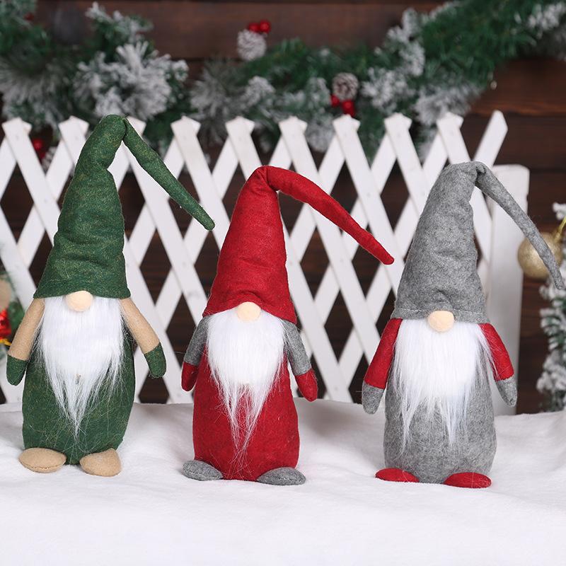 New Christmas Decorations Faceless Old Man Christmas Faceless Doll Window Decorations European and American Santa Claus Decorations