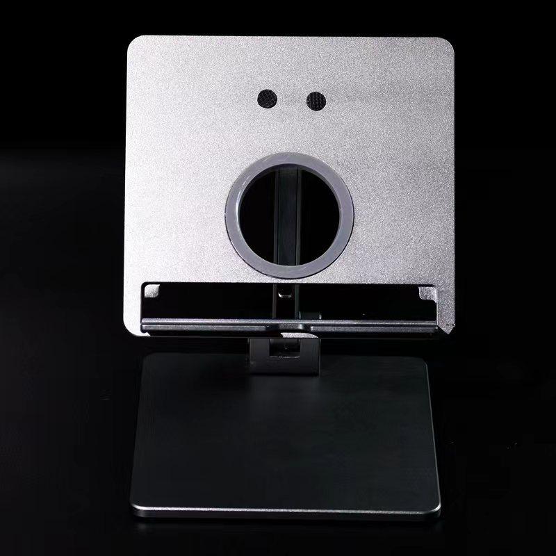 Foldable Aluminum Alloy Tablet Phone Stand for Live Broadcast & Streaming серебряный серый