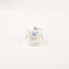 Natural Dark Blue Cat's Eye Gemstone 925 Sterling Silver Handmade Jewelry Ring RR-48-41