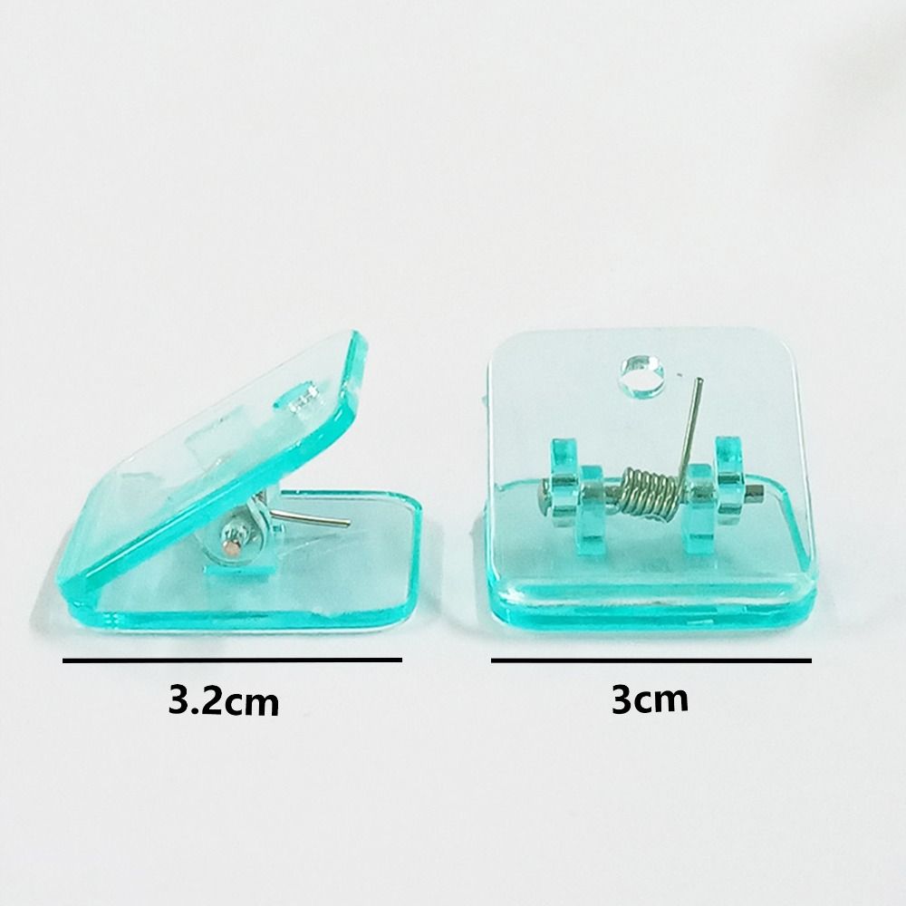 10pcs Square Letter Paper Clip Acrylic Document Folder Reusable Ticket Holder Students