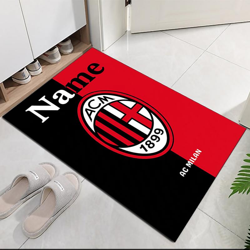 Custom Name Ac Milan Printed Carpet Rug For Office Chair Living Room Bedroom Kitchen Room Decor Gifts