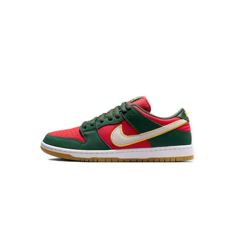 Nike Dunk SB Dawn Leather, Suede, Mesh Wrapping, Wear Resistant And Non Slip Low Top Skateboard Shoes Men's Black Gold FZ1287-300(Team1877-)