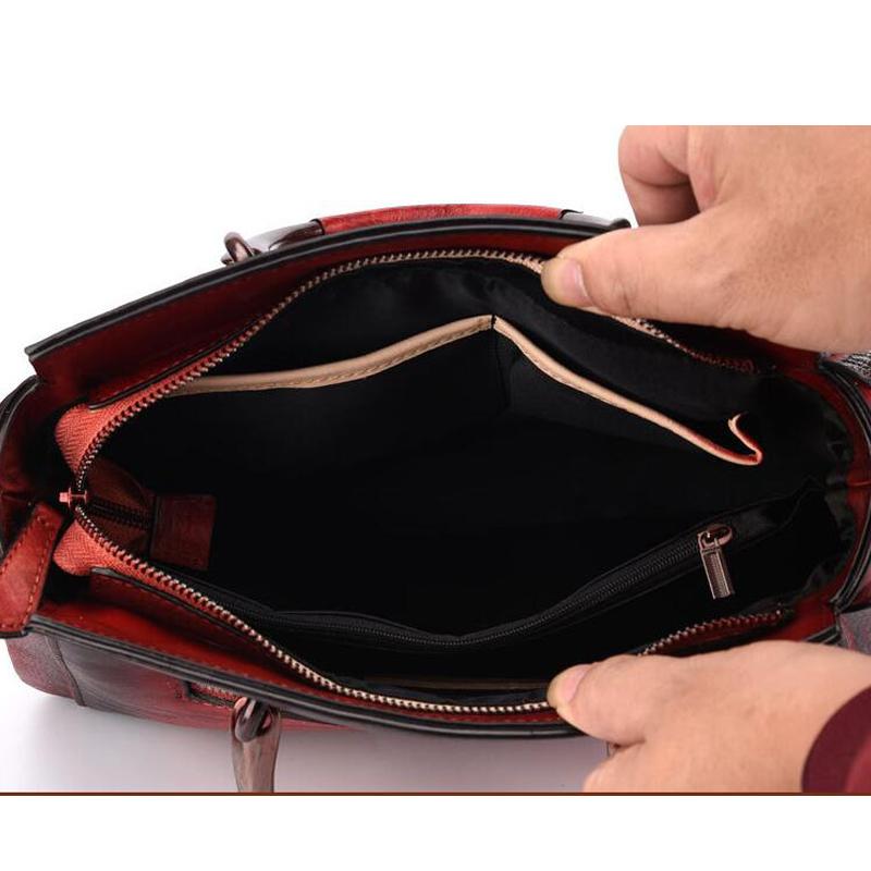 Женская сумка Johnature из натуральной кожи в стиле ретро — фото 8