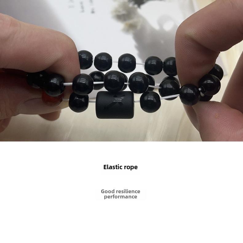 Zodiac Obsidian Bracelets: Elastic Beaded Design for Men and Women, Softly Wraps Around Fingers.