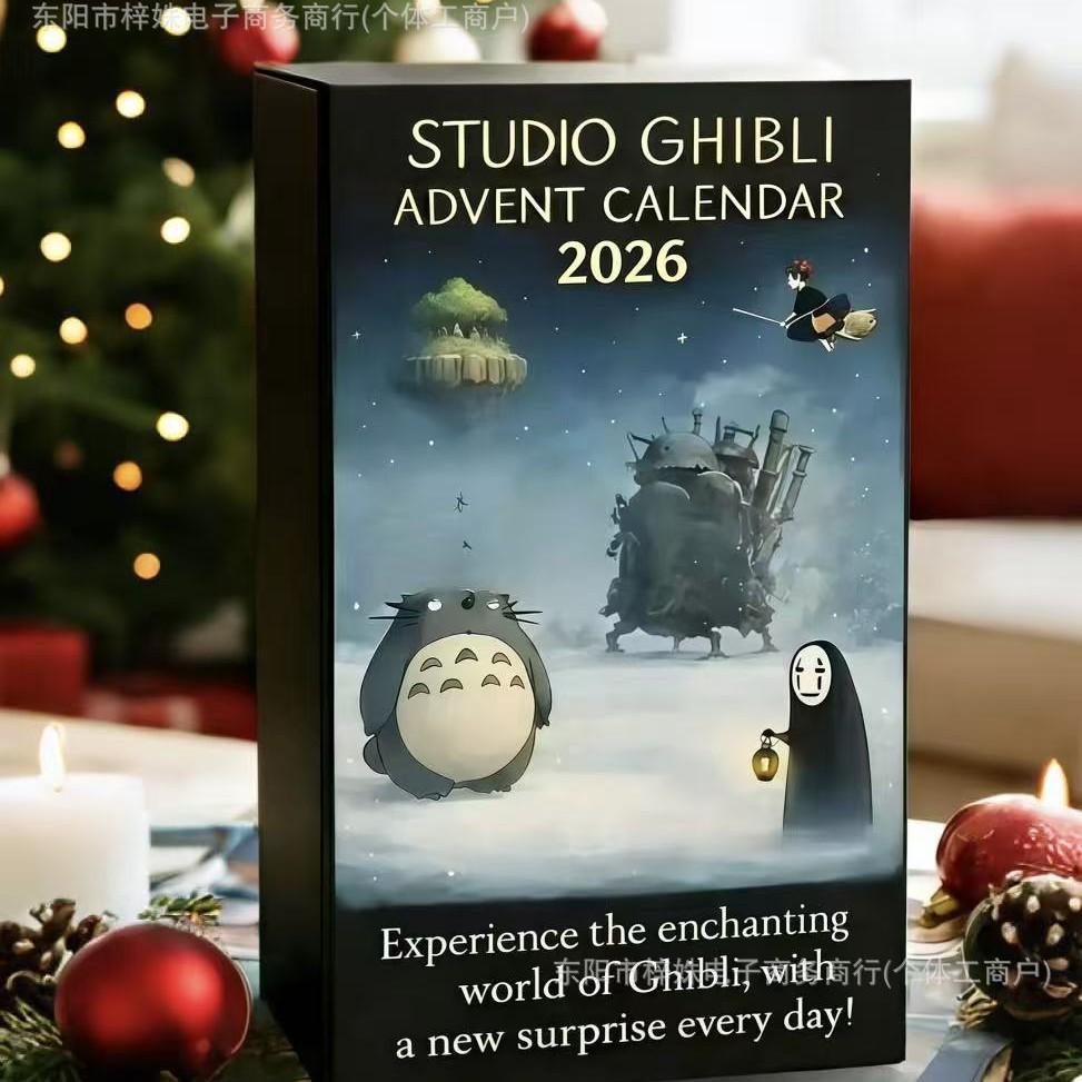 Studio Ghibli Anime Falinaptár 2026, Klasszikus Miyazaki Filmjelenetek, Totoro Chihiro Ravasz Dagi A mozgó kastély Dekoráció, Ajándék Rajongóknak