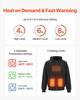 Heated Jacket Hoodie for Men Women, Heated Sweatshirt Unisex Full-Zip with 7.4V 16000mAh Power Bank Pack, 5 Heating Zones, 3 Temp Levels, 4-8H Warmth,