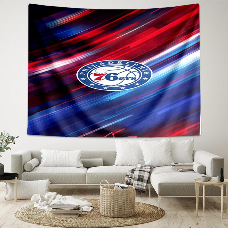 76ers Basketball Team Quick-Dry Tapestry Hanging for Bedroom,Livingroom, Playroom,Decor Art Room Wall Tapestry Holiday and Birthday Gifts