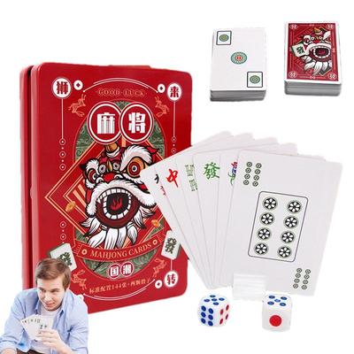 Cartas de Mahjong Padrão Oficial para Jogar Mahjong Cartas com Letra Grande Tamanho Pequeno Jogos de Tabuleiro Clássicos Para Atividades em Família Amigos