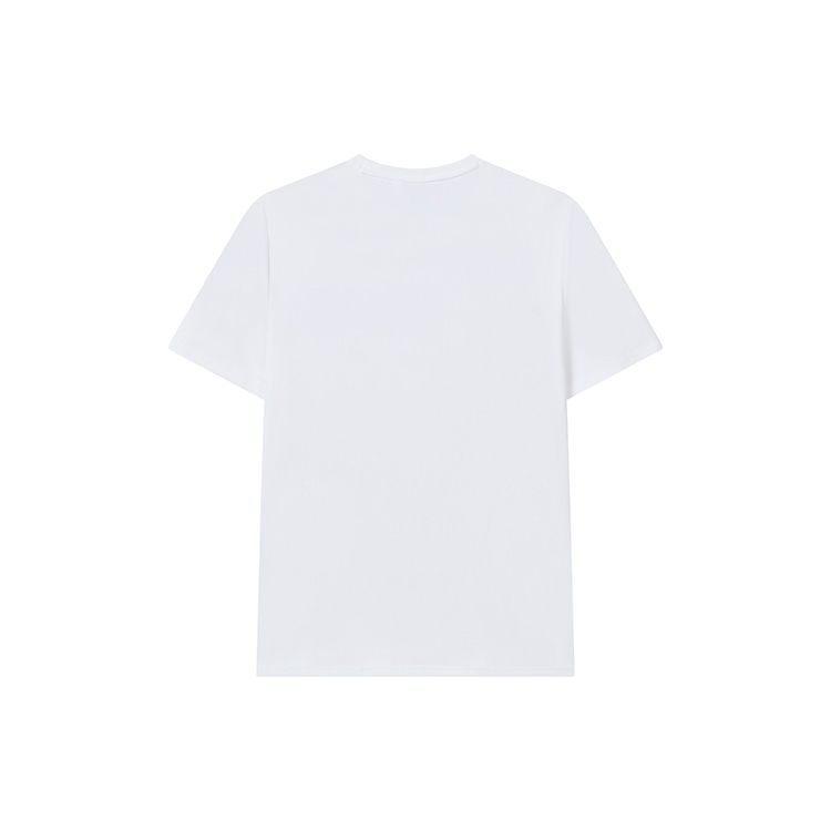 FILA Casual Letter Round Neck Knitted Short Sleeve T-Shirt Men Tops Standard-White F11M237102F-WT