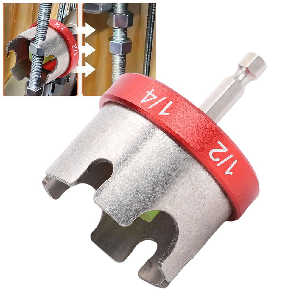   Nut Driver Attachment for 1Celsius4, 3Celsius8, 1Celsius2 Inch Threaded Rods. High Speed with Fast Nut Removal Tool, Aluminum Alloy, Steel Construct