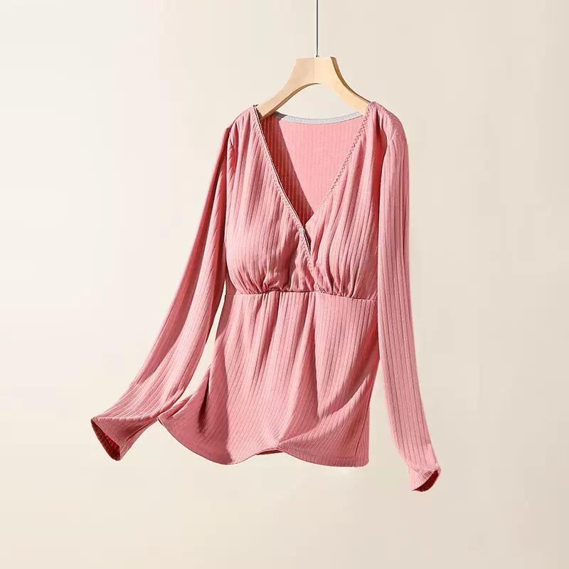 Summer Thin Modal Nursing Pajamas: Long Sleeve Set for Pregnant & Postpartum Women