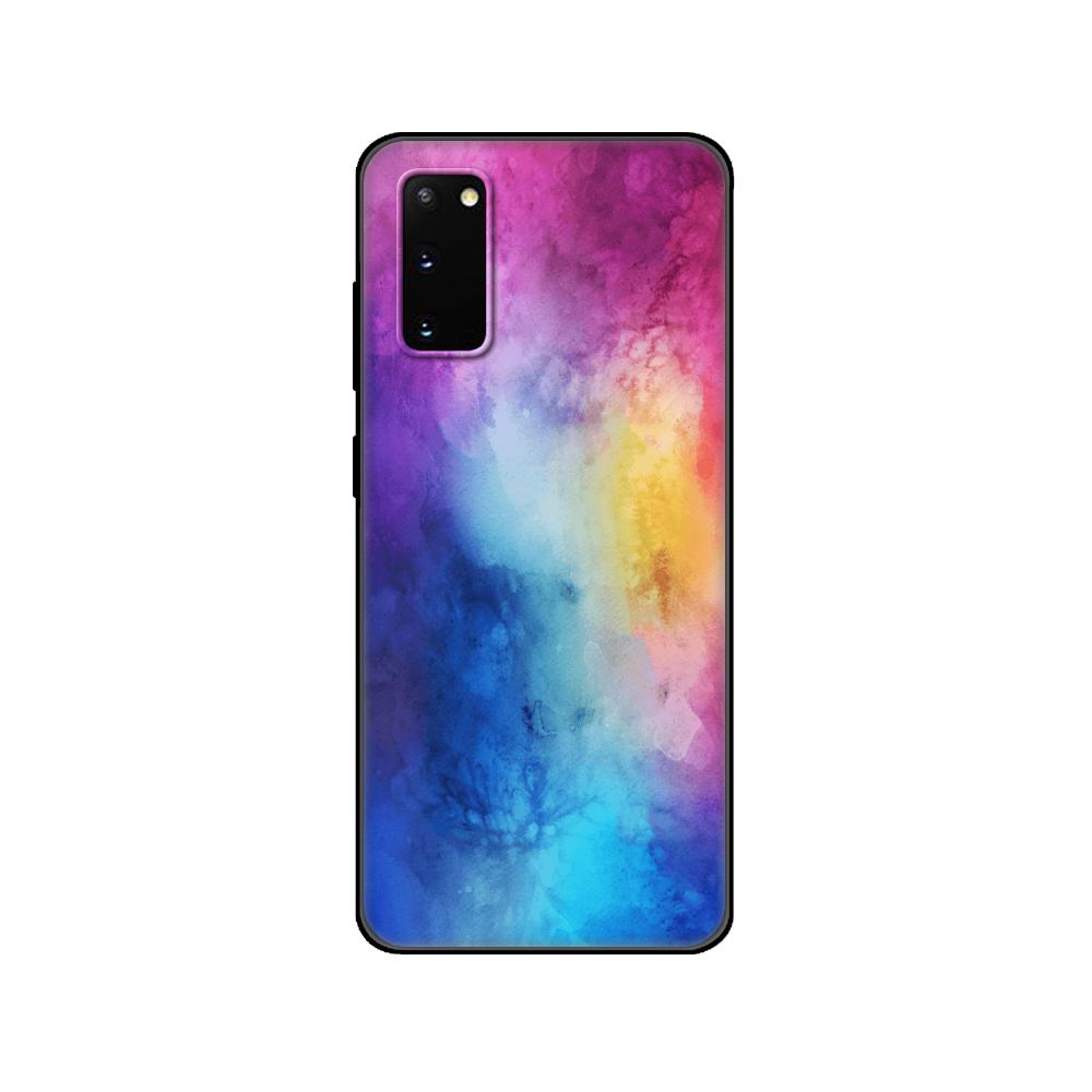 

Black tpu Case For Samsung galaxy S20 /S20 PLUS/S20 ultra/S20+ /S20FE back cover NEW design beautiful watercolor Samsung S20