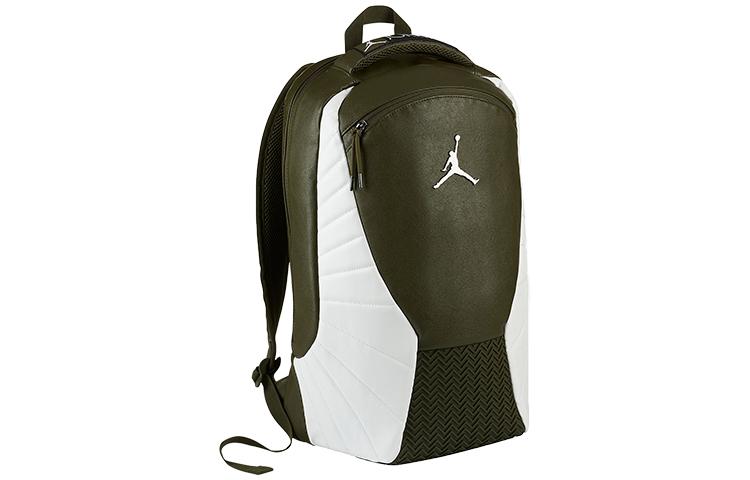Jordan Fabric Basketball Bag Backpack Regular Unisex Olive Green White HA2464-334