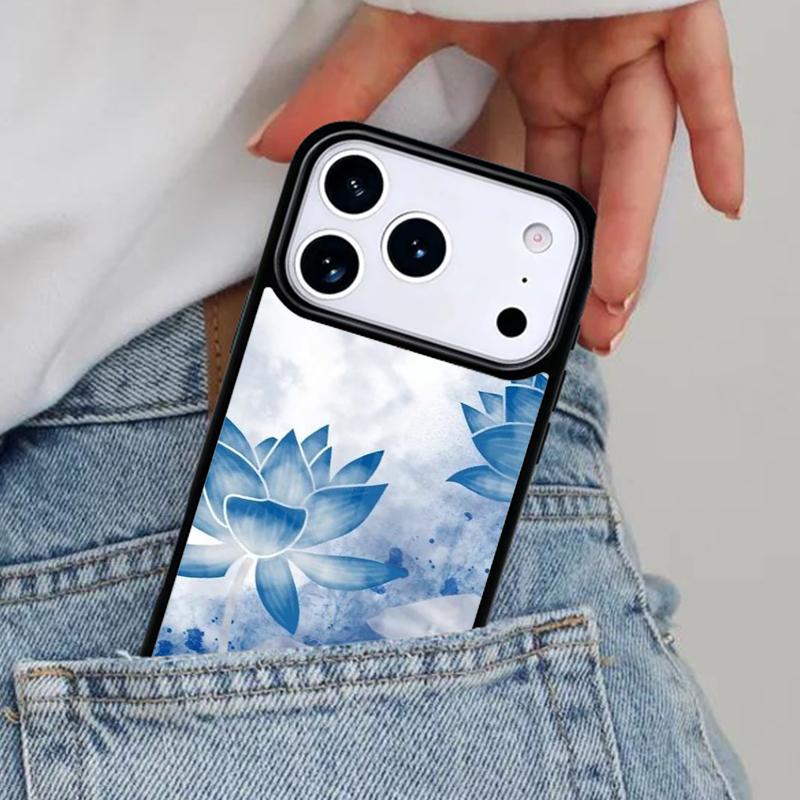 

Чехол для телефона с цветком лотоса для iPhone 17ProMax 12 13 14 15 16e 17 Pro Max Plus Air Cover iPhone 16 Plus