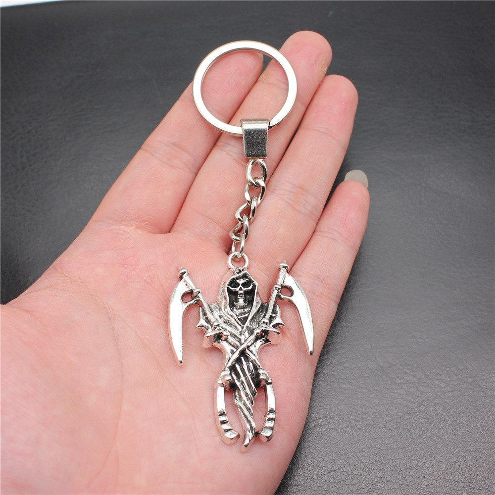 30mm Keychains Bat Cross Skull Vintage Jewelry Supplies QY006