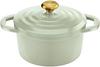 T-fal Castline Air Cocotte In Sage Green, 24cm, Double-handled Pot for Waterless Cooking. Lightweight and Easy To Use, Cast Iron Compatible for Induct