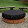 Weather Resistant Fire Pit Cover 600D Oxford Outdoor Fireplace Cover  Built-in Stone Firepits