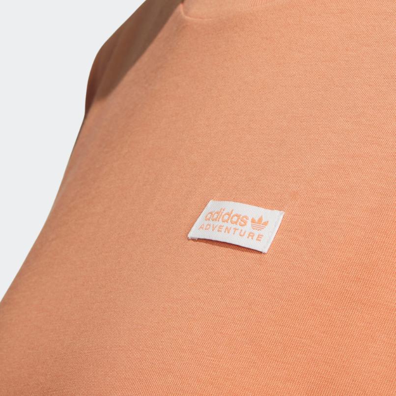 Adidas Originals Trefoil Tee Cartoon Logo Print Sports Short Sleeve T-Shirt Women Tops Light-Khaki Brown IK8613