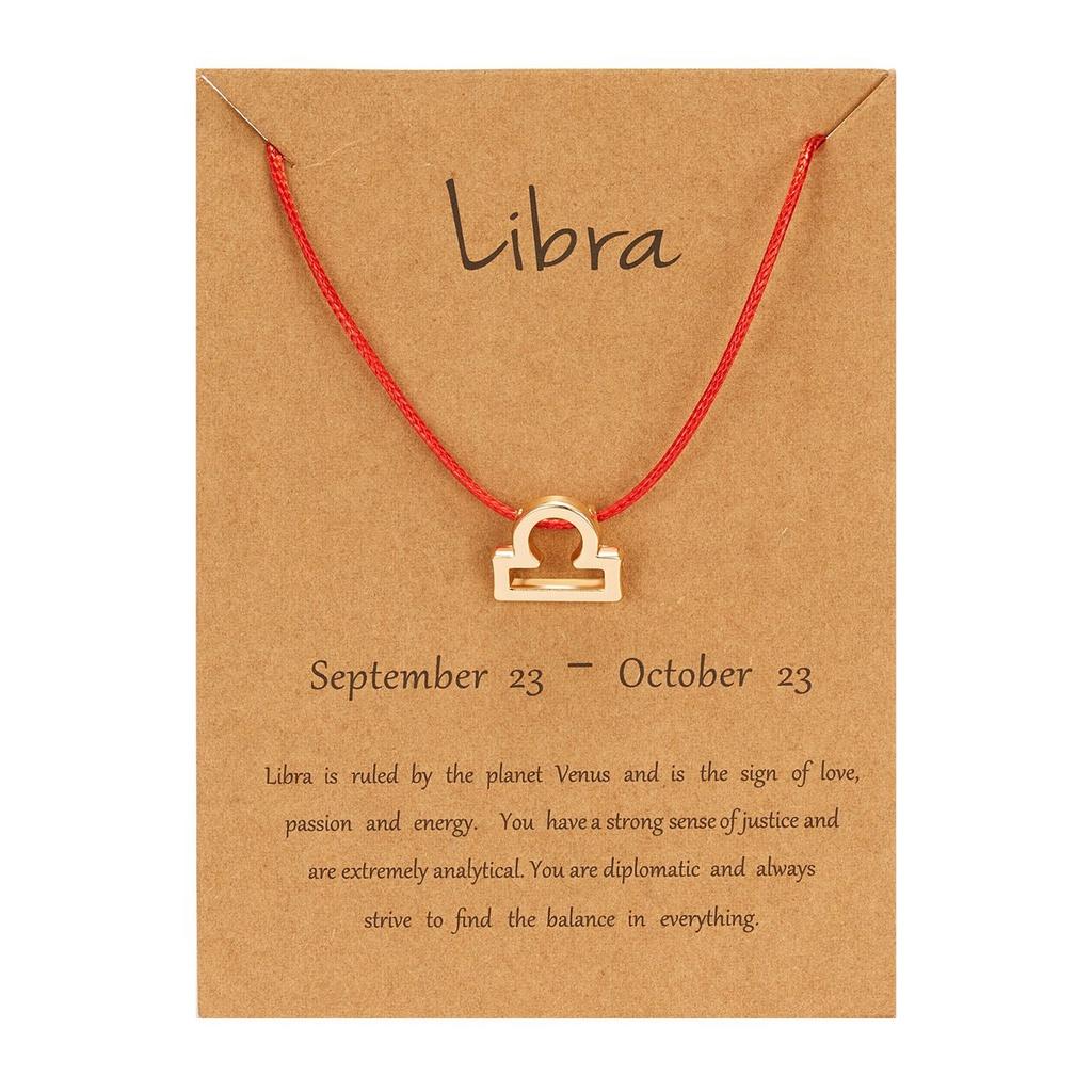 

Браслеты Зодиак 12 Знаков Зодиака Черный Красный Плетеный Веревочный Лев Дева Red Libra