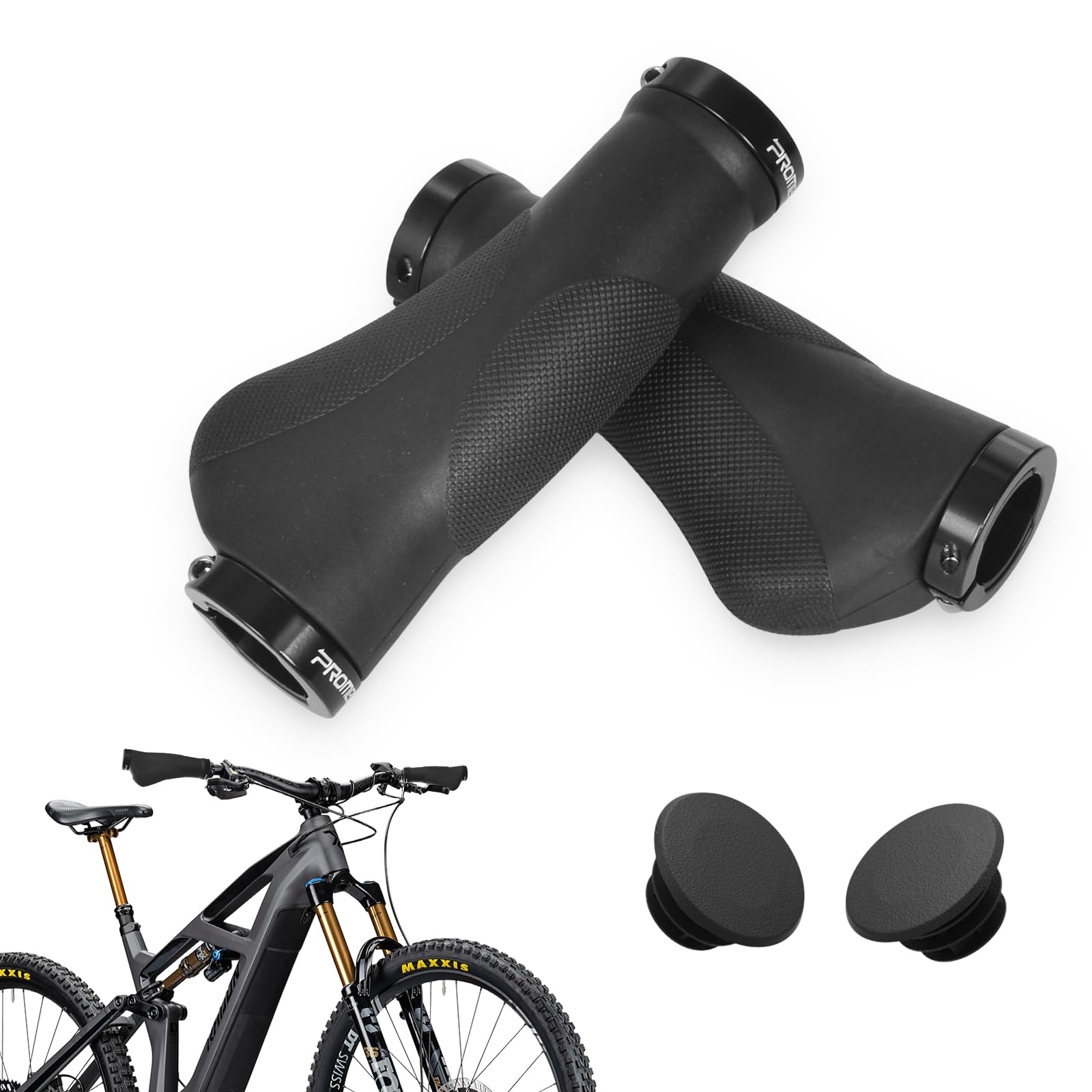 

Резиновая ручка руля велосипеда Эргономичная ручка Амортизатор с силиконовой подушкой Двойная Совместимая с шоссейным и горным велосипедом Подходит для большинства чёрный