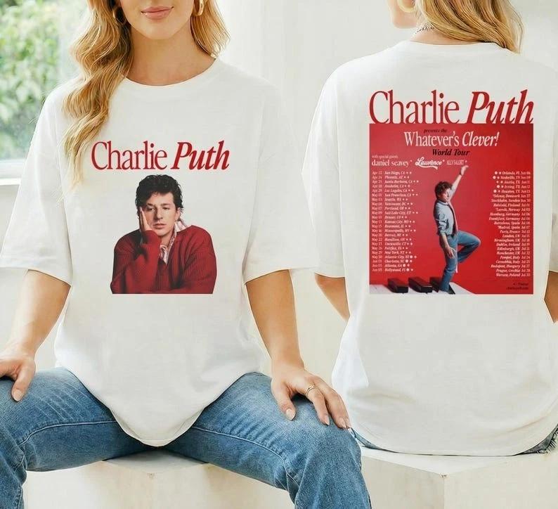 Футболка Charlie Puth, Футболка Charlie Puth Whatevers Clever Tour 2026 XL