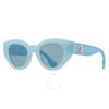 Burberry Meadow Blue Cat Eye Ladies Sunglasses Be4390f 408680 47